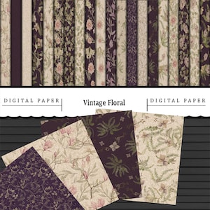20 druckbare digitale Vintage Papiere/Printable Digital Paper/Scrapbooking/Papercraft/Print On Demand/Tapete/Zeitung/Digitaldrucke