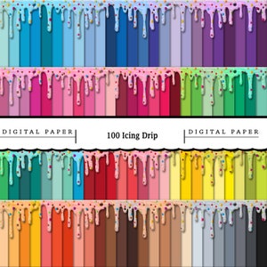 Cake Icing Digital Paper: 100 Seamless Designs (12x12 inch, 300 DPI) (Digital Download)