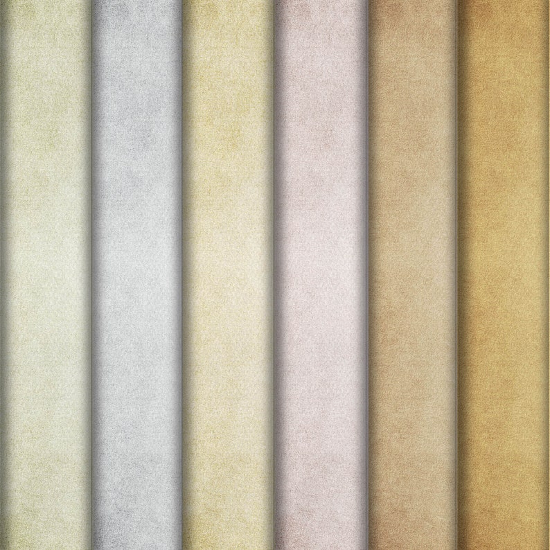 May include: A collection of eight vertical strips of textured paper in various shades of beige, brown, and gray.