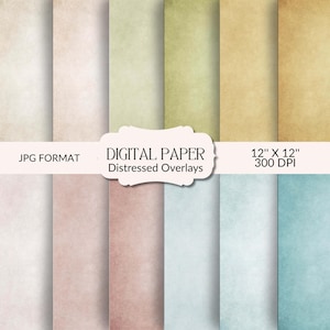 60 Fine Art Distressed Textures: Digital Photography Overlays Scrapbook & Mixed Media Paper (Digital Download)