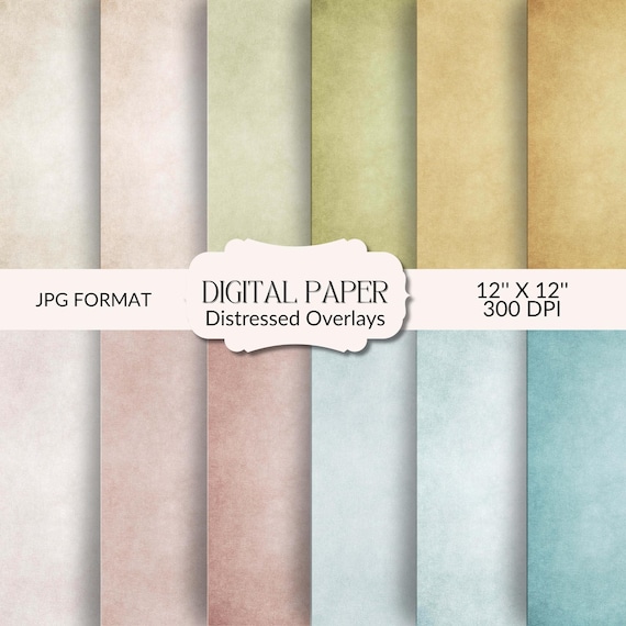 60 Fine Art Distressed Textures: Digital Photography Overlays Scrapbook & Mixed Media Paper (Digital Download)