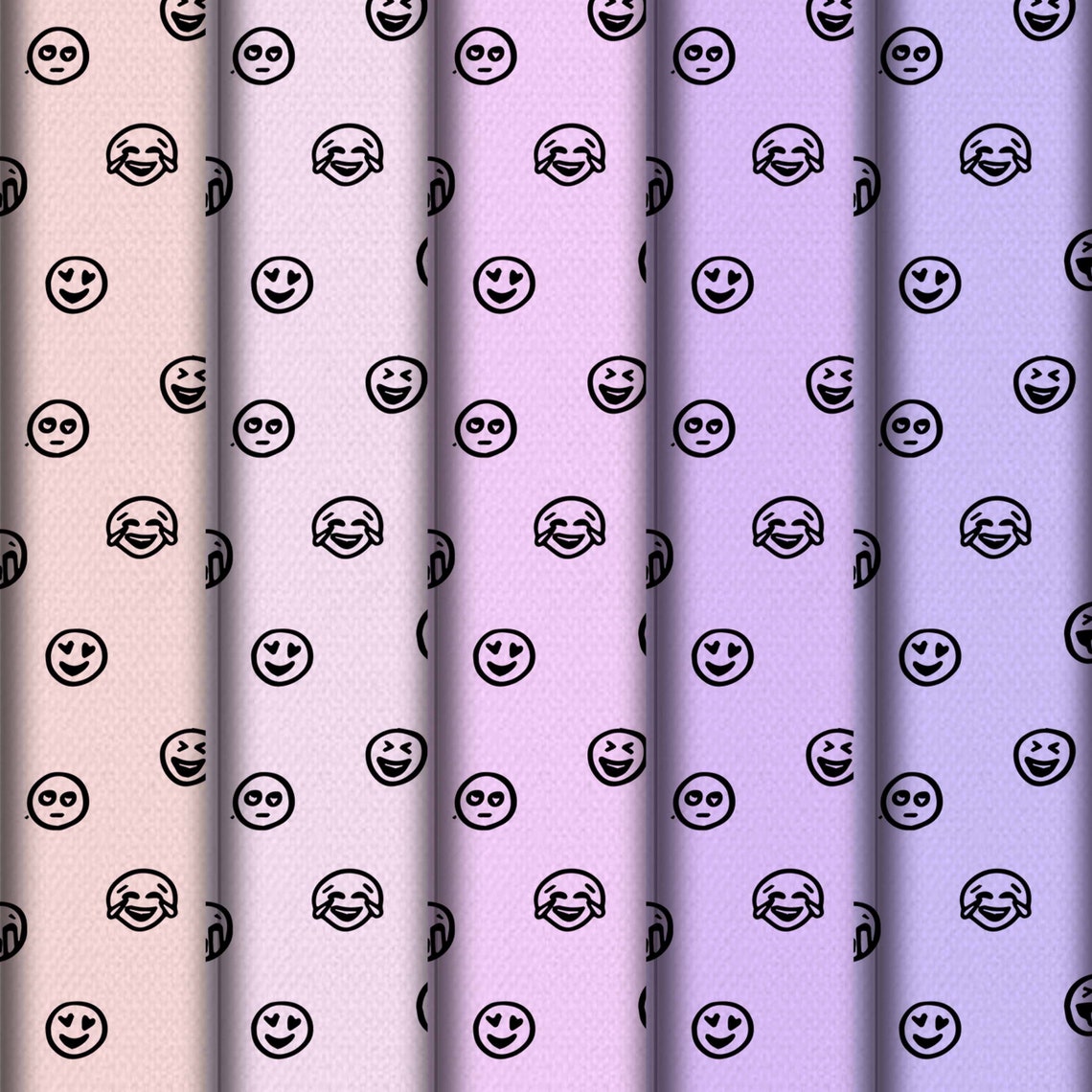 30 Seamless Soft Pastel Emoji Digital Papers/Printable Digital Etsy