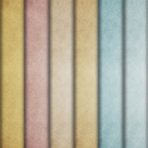 May include: A collection of seven vertical fabric swatches in various shades of beige, brown, pink, and blue. The fabric has a textured, woven appearance.