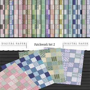 20 carte per patchwork digitali/Carta digitale stampabile/Scrapbooking/Papercraft/Decoupage/Stampa su richiesta/Carta da parati/Casa delle bambole/Stampe digitali
