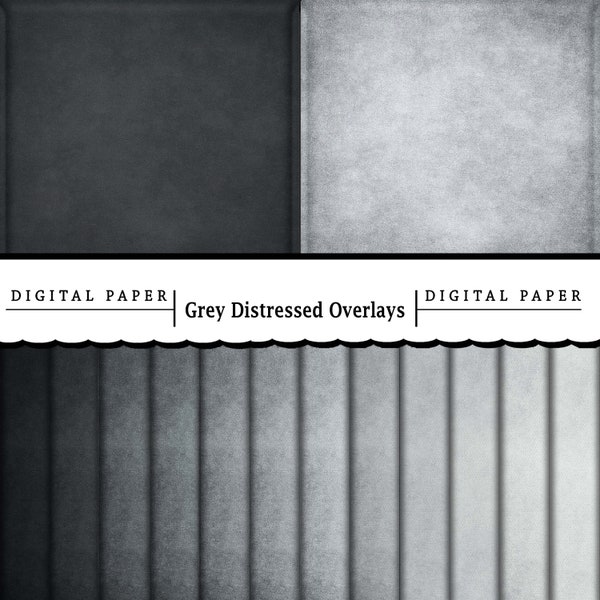 14 Grey/Black Fine Art Distressed Overlays, Photography, Digital Scrapbooking Paper, Background, High Res, Photoshop Overlays