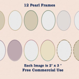 Pearl Frame Victorian Portraits: Scrapbook Embellishments (Digital Download)