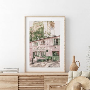 Stampa fotografica di Parigi: caffè iconico, arte murale di viaggio francese (download digitale) P01