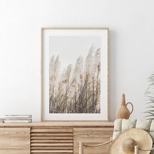 Neutral Decor, Pampas Grass Print, Botanical Wall Art, Digital Download | NT112