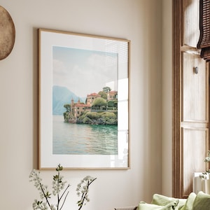 Lake Como Panorama Print: Italian Travel Wall Art, Digital Download | IT189
