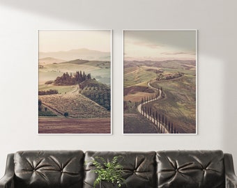 Italy Wall Art, Italy Set of 2 Prints, Italy Tuscany Print Set of 2, Italy Photo Wall Art, Italian Landscape Art, Digital Download - IT107