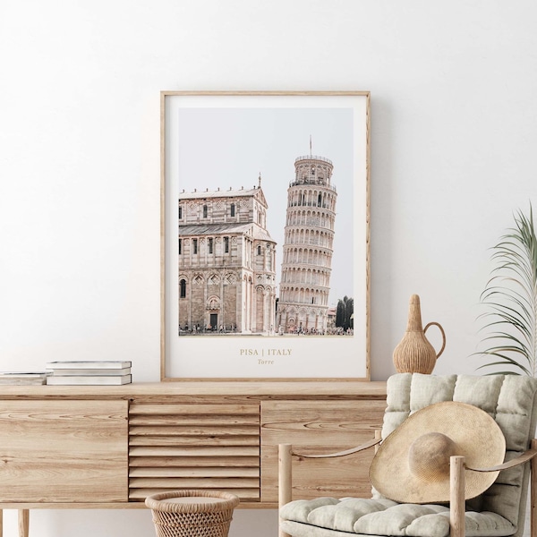 Impression de l'Italie, affiche de l'Italie, impression de la tour de Pise, art mural Italie, photo de l'Italie, art imprimable Architecture de l'Italie, téléchargement numérique de Pise - IT139