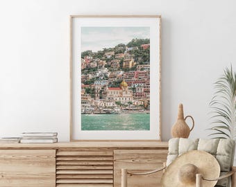 Positano Print: Italy Coastal Poster, Amalfi Travel Art (Digital Download) IT250
