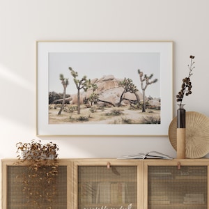 Joshua Tree Desert Print, Joshua Tree Landscape Print, Pastel Desert Wall Art, Joshua Tree National Park Print, DIGITAL DOWNLOAD - DE005