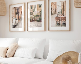Italië Set van 3 prenten: La Dolce Vita, reiskunst aan de muur | Digitale download | IT220T