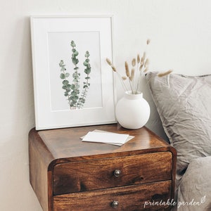 Sage Green Print, Wall Art for Bathroom, Eucalyptus Print, Neutral Tones Rustic Wall Art, Modern Farmhouse Decor, Digital Download- GR003