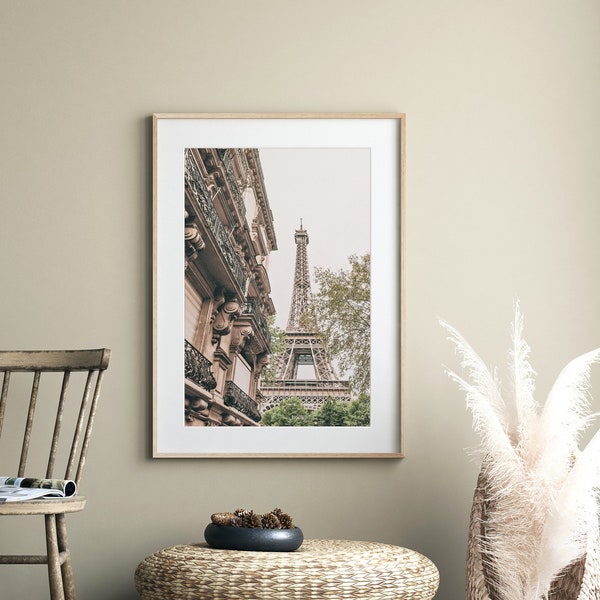 Paris Print, Travel Wall Art, Eiffel Tower Print, Travel Printable Art, Paris City Photo Art, France Wall Art, Digital Download - P03