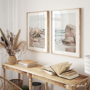 Neutral Coastal Set of 2 Prints, Digital Prints, Coastal Wall Art, Beach House Wall Art, Summer Printable Wall Art, DIGITAL DOWNLOAD - M109