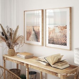 Beach Set of 2 Prints, Ocean Wall Art, Beach Landscape Art, Beach Printable Wall Art, Summer Beach House Wall Art, DIGITAL DOWNLOAD - M094