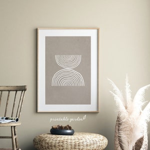 Neutral Boho Wall Art, Abstract Printable Wall Art, Living Room Wall Art, Neutral Office Wall Decor, DIGITAL DOWNLOAD - GA163