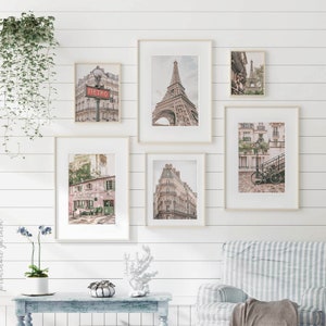 Paris Set of 6 Prints: Travel Gallery Wall, Iconic French Wall Art | P08S