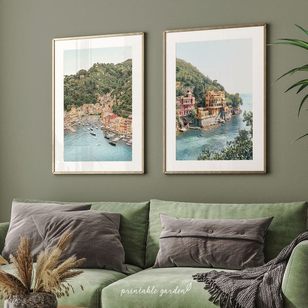 Italy Set of 2 Prints, Italy Wall Art, Italy Portofino Print, Italy Poster, Italy Lovers Gift, Italy Home Decor, INSTANT DOWNLOAD - IT218D