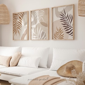 Abstracte botanische printset: boho palmbladkunst, digitale download | GA210T