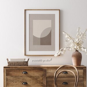 Neutral Abstract Wall Art, Modern Mid Century Print, Office Printable Wall Art, Minimalist Living Room Wall Art, DIGITAL DOWNLOAD - GA238