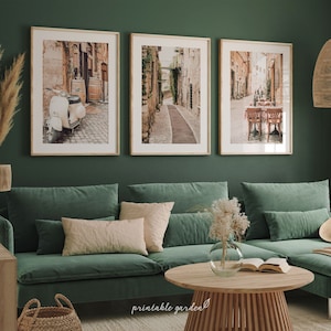 Italy Print Set, Italy Set of 3 Prints, Vespa Print, Tuscany Printable Wall Art, Italy Print Gift, La dolce vita, Digital Download - IT125