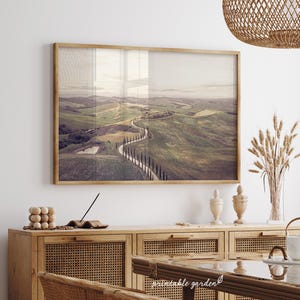 Italy Tuscany Landscape Print: Rolling Hills Wall Art, Digital Download - IT111