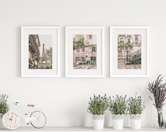 Paris Prints Wall Art, Paris Set of 3 Prints, Paris Travel Gallery, Paris City Photo Set, Travel Printable Souvenirs, Digital Download - P04