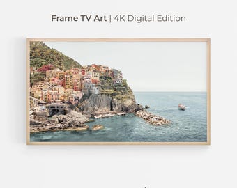 Coastal Village Landscape: Italian Travel Art for Frame TV 4K Download | F24