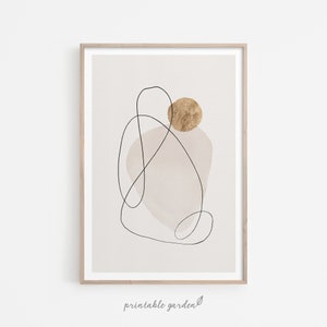 Neutrale Wandkunst, Minimalistische Beige Wandkunst, Abstrakter Druck, Beiges Dekor für Wohnzimmer, Gästezimmer Druck, DIGITAL DOWNLOAD - GA122