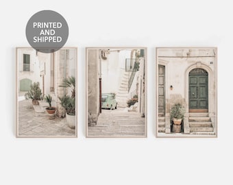 Italy Wall Art Set of 3: Mediterranean Prints | Printed & Shipped | M-IT188T