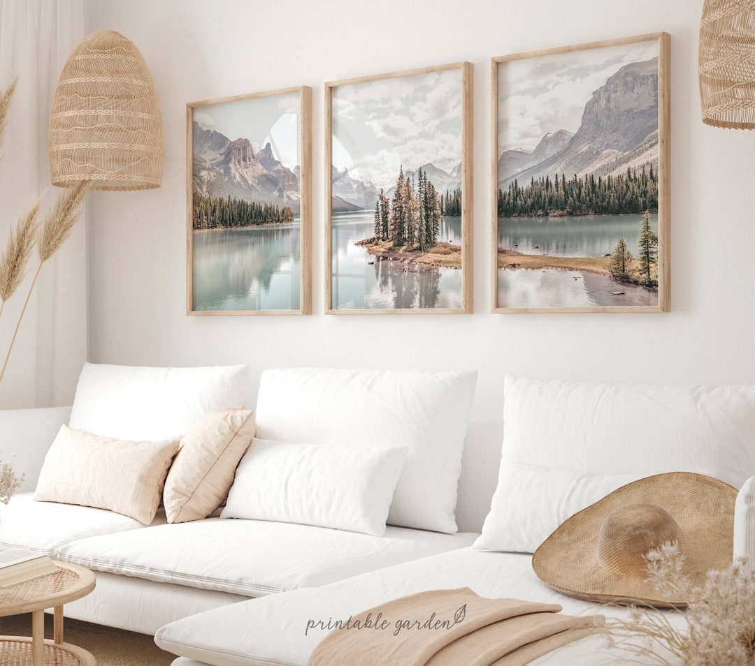 Landscape Set of 3 Prints, Nature Wall Art, Mountain Set of 3, Canada ...