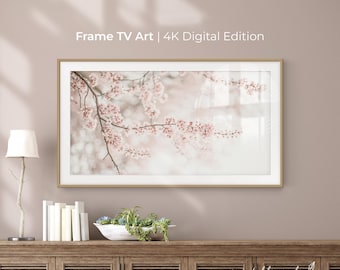 Cherry Blossom Botanical Frame TV Art: 4K Digital Download | F05