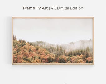 Foggy Autumn Forest: Nature Frame TV Art, 4K Digital Download | F10