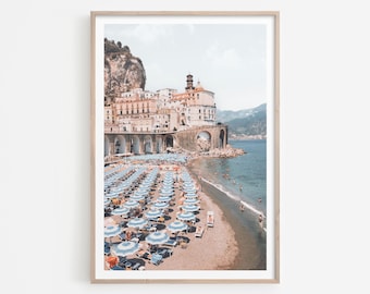 Amalfi Coast Print: Positano Wall Art, Mediterranean Travel Poster (Digital Download) - IT132