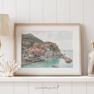 Italy Print: View of Cinque Terre | Coastal Village Landscape, Printable Art – IT146o