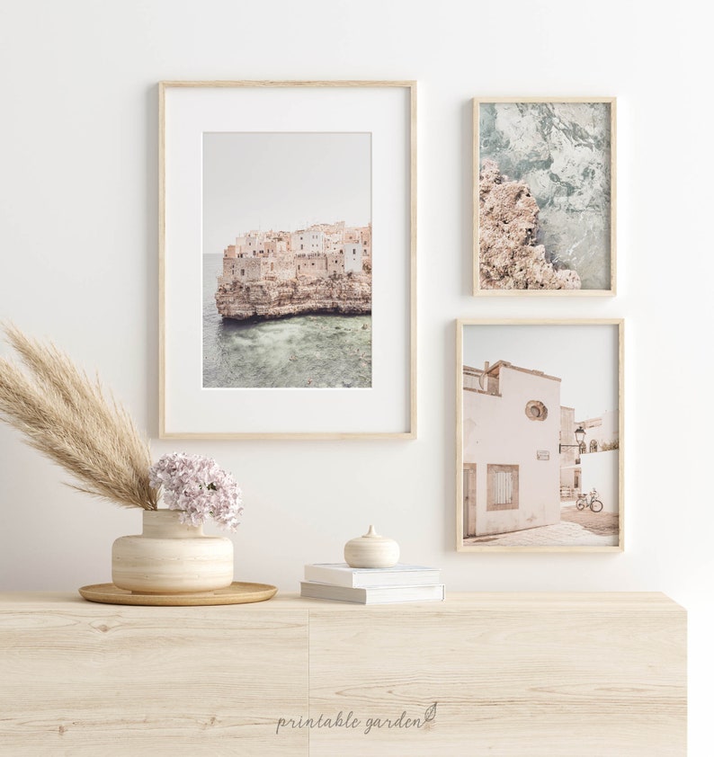 Italy Print | Puglia South Italy, Italy Printable Wall Art, Mediterranean Wall Art, Pastel Tones Travel Wall Art