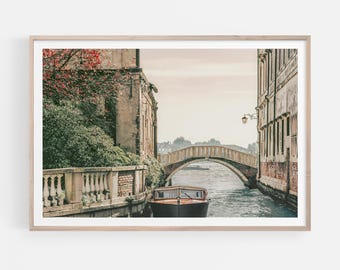 Italy Venice Horizontal Print, Venice Landscape in Pastel Tones, Italy Wall Art, Instant Download | IT208