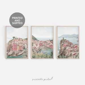 Cinque Terre Italy Art Print Set: Coastal Italy Wall Decor, Printed & Shipped | M-IT113T