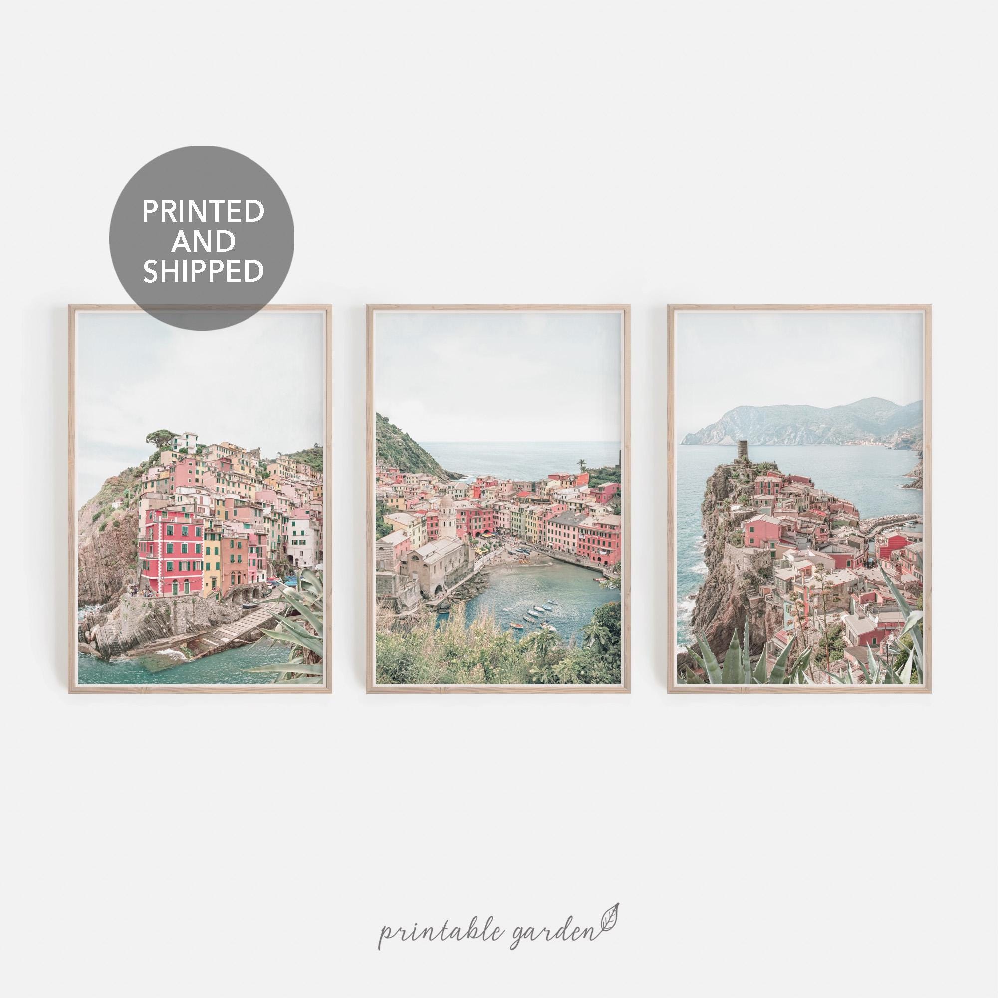 Cinque Terre Italy Art Print Set: Coastal Italy Wall Decor | Printed & Shipped | M-IT113T