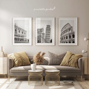 Italy Black and White Photography Prints: Rome, Venice, Pisa (Digital Download) IT266T