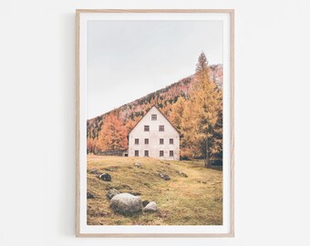 Nature Print, Forest Printable Wall Art, Nature Prints Wall Art, Mountains Print, Mountain Cabin Print, Fall Autumn Forest Digital Download