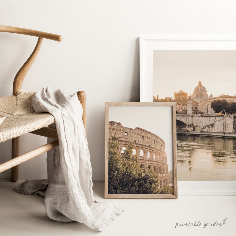 Rome Wall Art, Italy Wall Art, Rome Print, Rome Digital Art, Rome Poster, Neutral Tones Wall Decor, Italy Lovers Gift Idea, INSTANT DOWNLOAD, Rome Landscape, Neutral Italy Wall Art, Guest Room Prints, Living Room Wall Art, Italy Art Photo Print