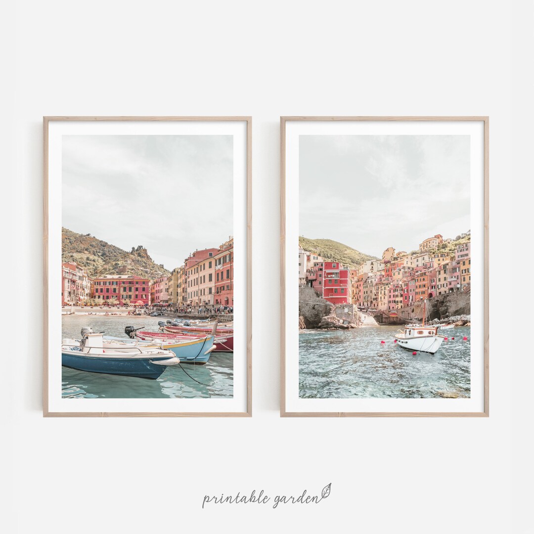 Cinque Terre Print Set, Cinque Terre Wall Art, Italy Print Wall Art