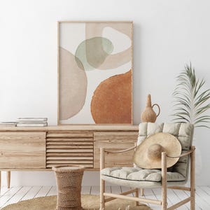 Boho Palm Leaf Prints: Abstract Botanical Set in Earth & Green Tones | GA204D image 10