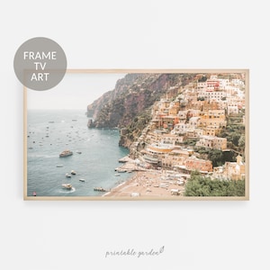 Positano | Art for TV, Italy Amalfi Coast Art for TV, Frame Art TV, Digital Download for Frame Tv, Amalfi Art for Tv, Digital Art for Tv