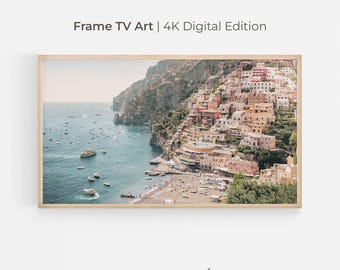 Positano Italy Coastal View: Amalfi Coast Frame TV Art 4K Digital Download | F26