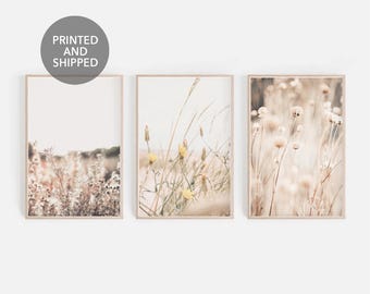 Wildflower Prints Set: Soft Botanical Wall Art, Printed & Shipped | M-FL143T